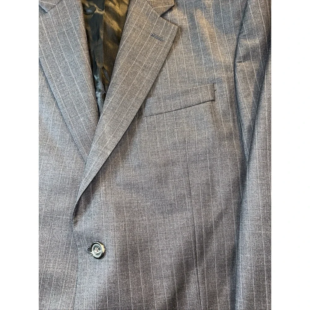 Lauren Ralph‎ Lauren Wool Blazer 42R Gray Pinstripe Sport Coat Mens